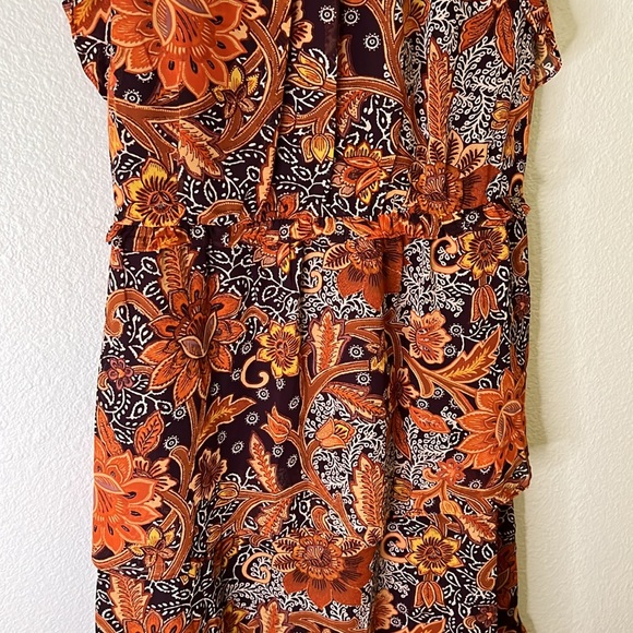 Julia Jordan Floral Tiered Flutter Sleeve Midi Women's Dress, NWOT - Size 12 - Picture 2 of 6
